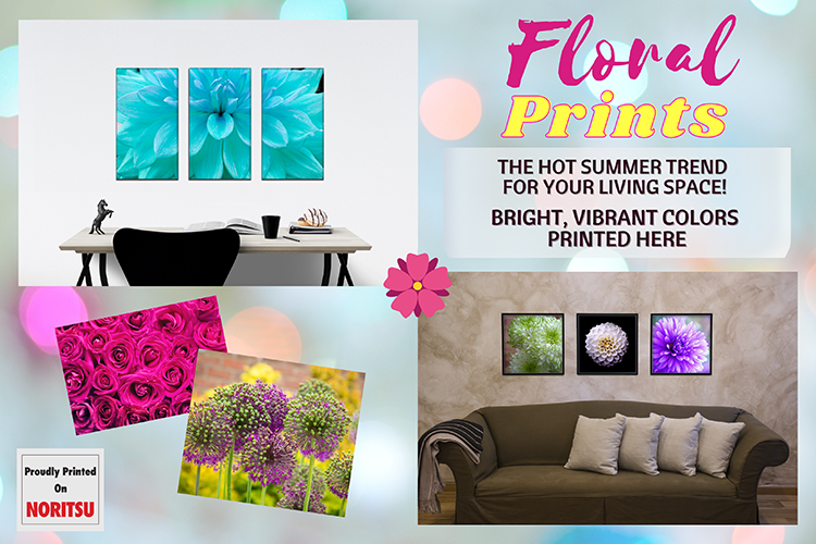 Floral decor prints